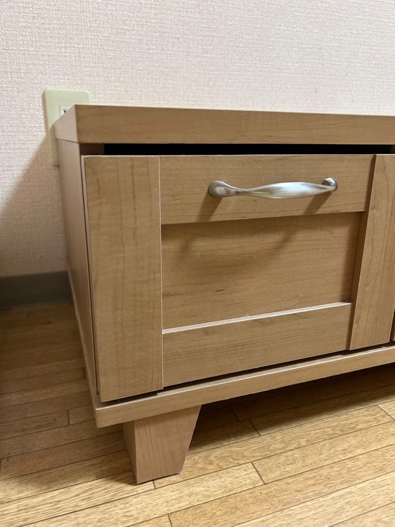 ナチュラルウッド テレビ台 引き出し付き