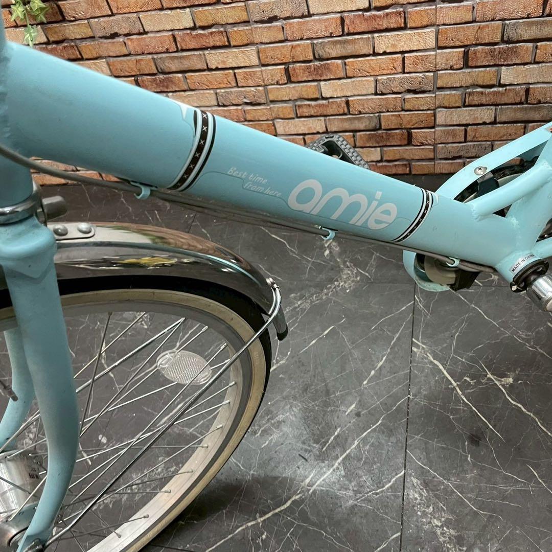 【124】子供用自転車 子供車 ami 水色 22インチ 変速付き