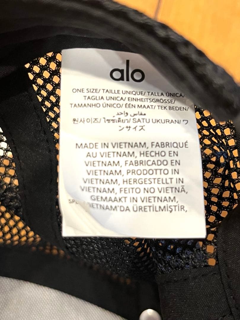 alo cap ブラック メッシュ キャップ
