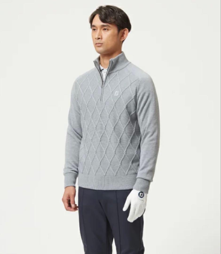 FootJoy アーガイル防風ハーフジップセーター FJ-F22-M05