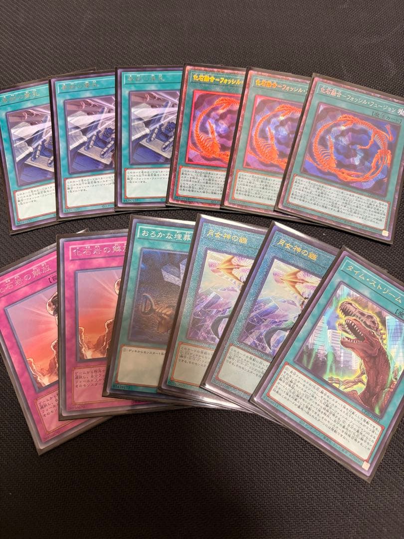 遊戯王構築デッキ【化石春化精魔救】スリーブ付