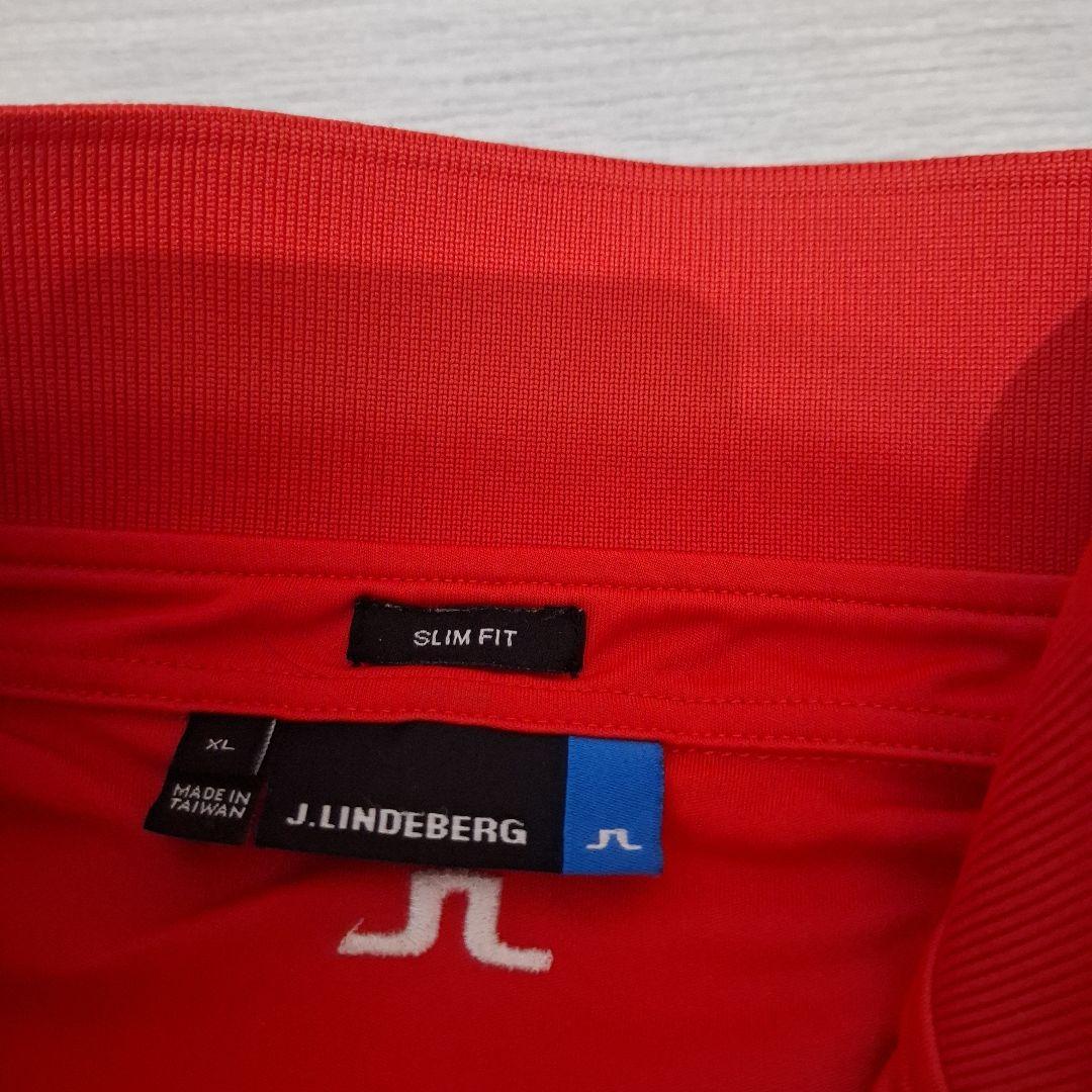 J. Lindeberg スリムフィット レッドポロシャツ XL