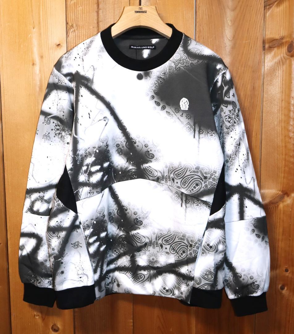 新品 ラッセルノゴルフ クルーネック プルオーバー スプレーペイズリー (4)Ⓗ