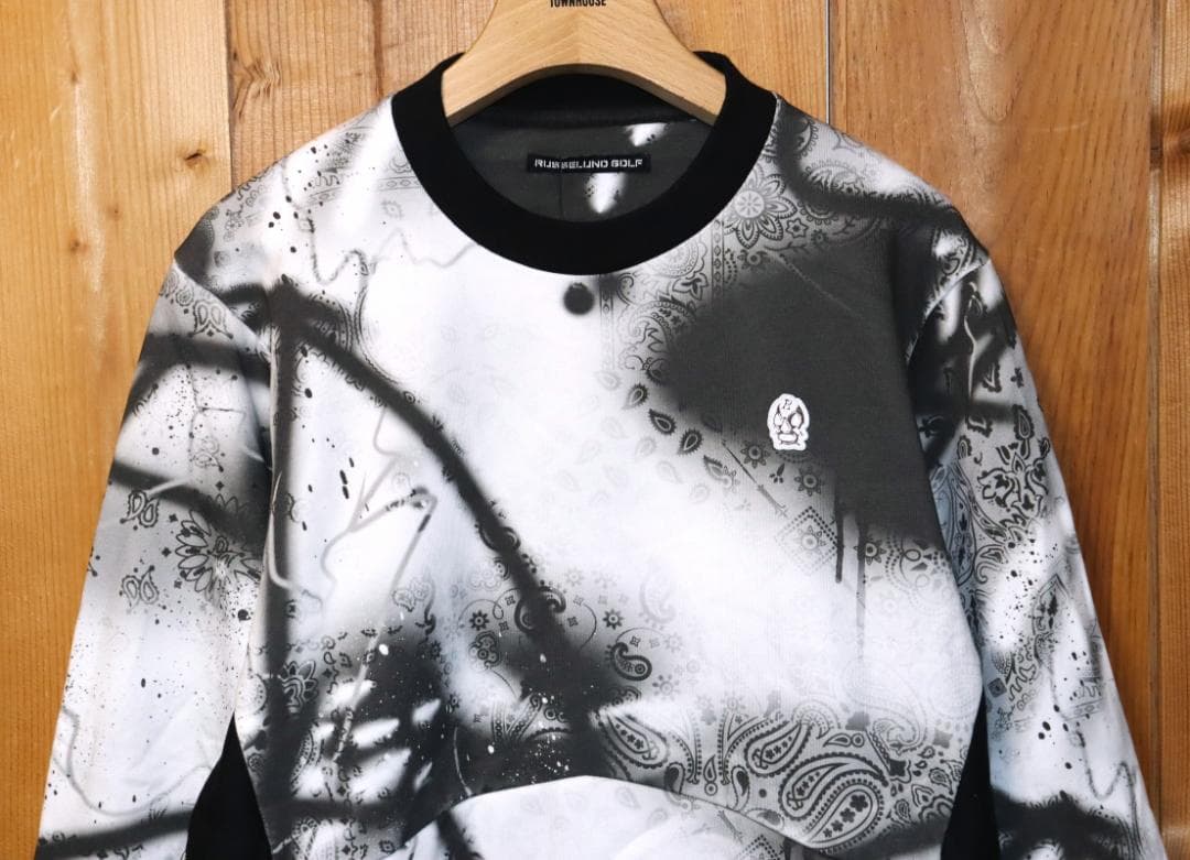 新品 ラッセルノゴルフ クルーネック プルオーバー スプレーペイズリー (4)Ⓗ