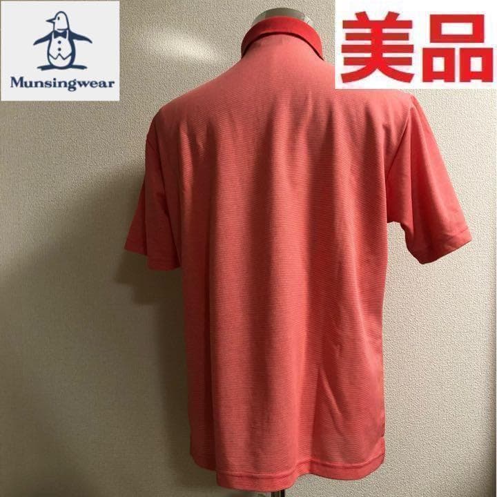 美品 マンシングウェア ゴルフ シャツ ポロシャツ レッド LLサイズ