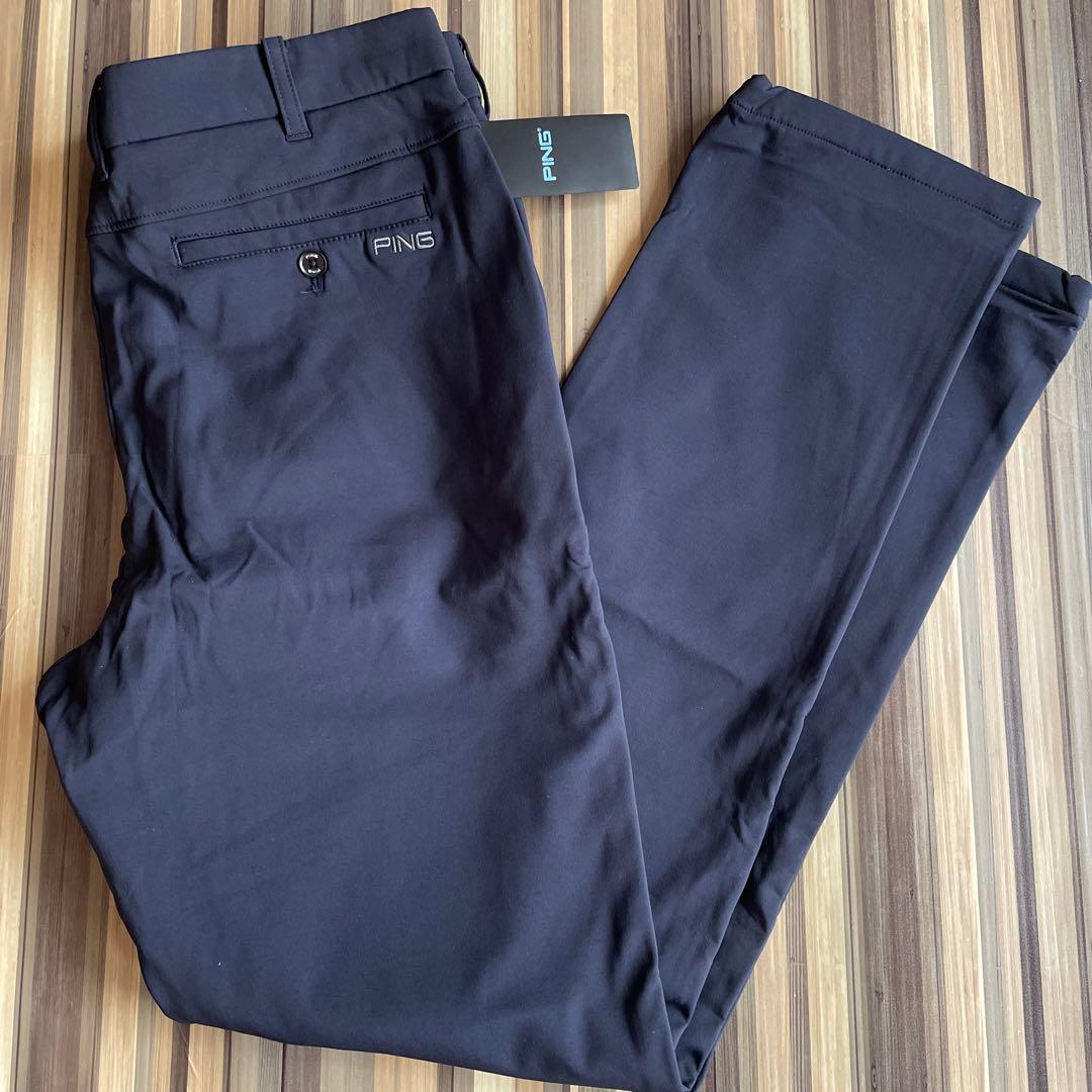 【新品タグ付き】PING ゴルフパンツ メンズ 裏起毛 ストレッチ 防寒W90