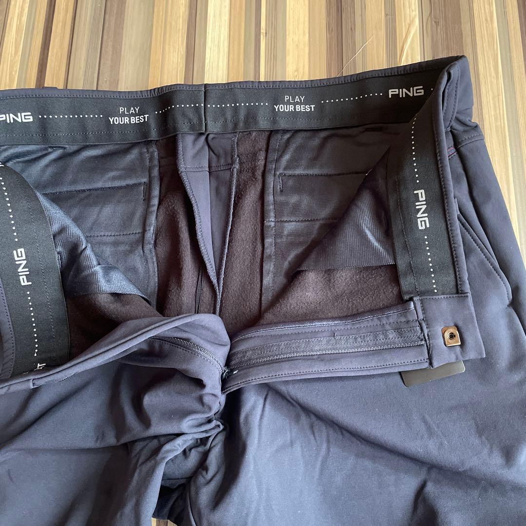 【新品タグ付き】PING ゴルフパンツ メンズ 裏起毛 ストレッチ 防寒W90