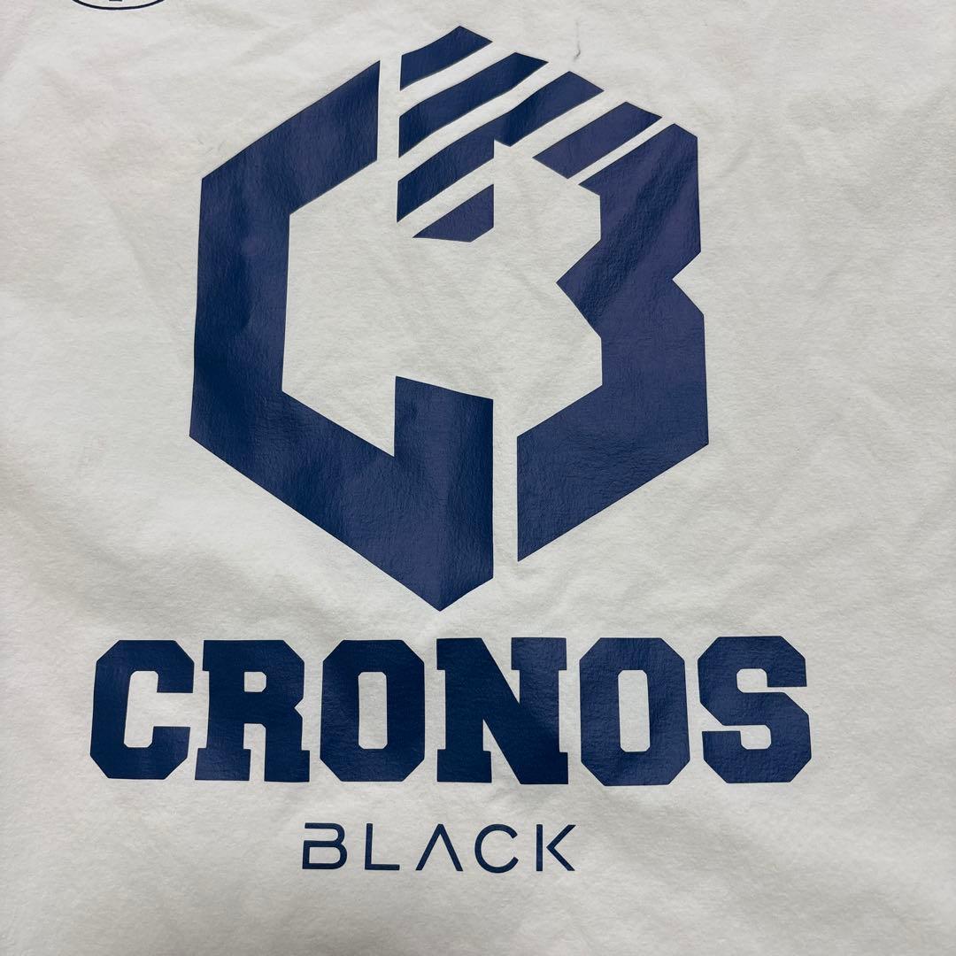 CRONOS BLACK 長袖ピステ ホワイト/グリーン ナイロン　ジャケット