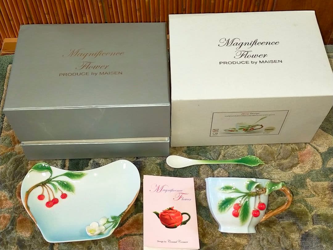 ♥陶翔舞千♥　♥華麗なる花コレクション♥　ティーカップ　ソーサー　マイセン
