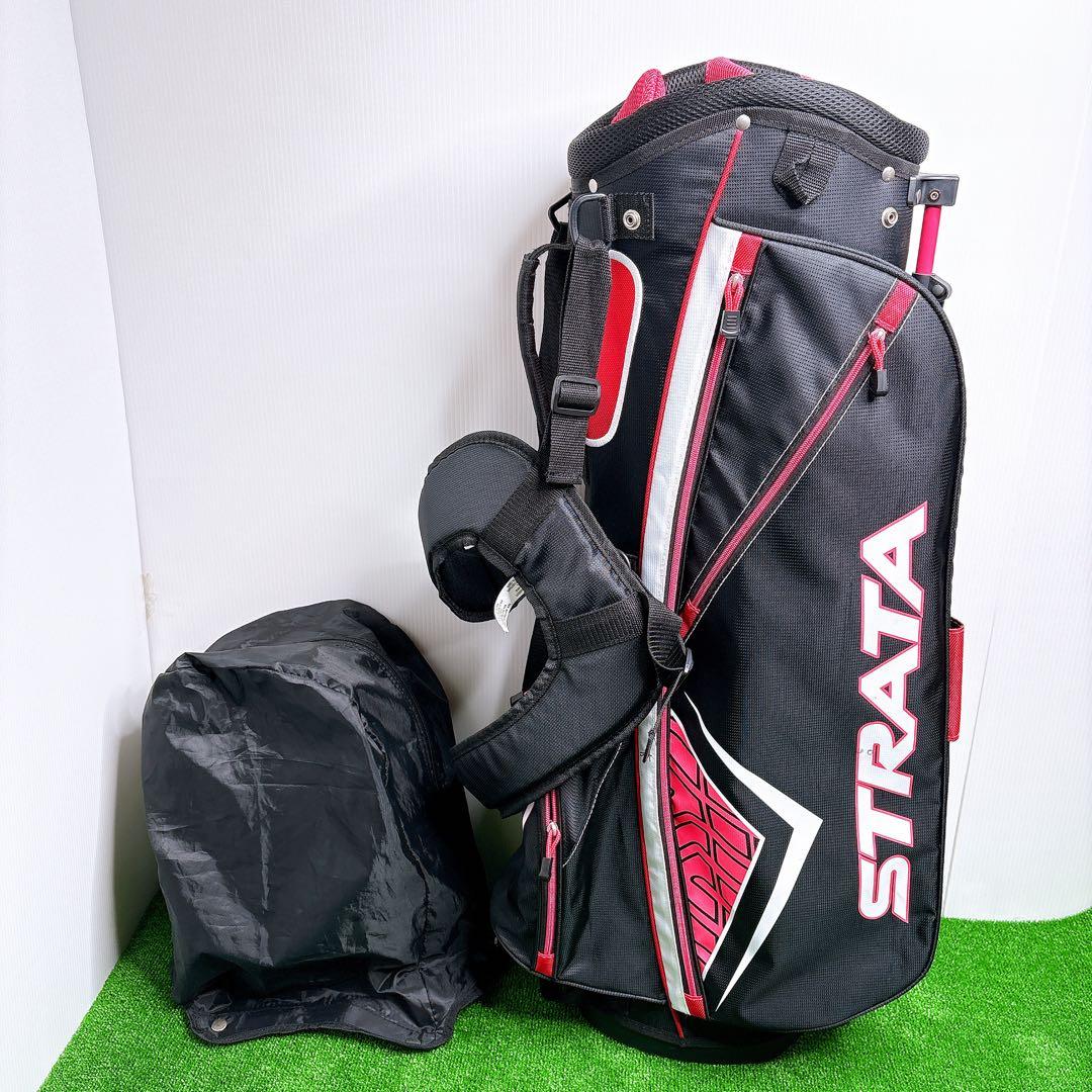 Callaway STRATA スタンド式 軽量 キャディバッグ　黒　ピンク
