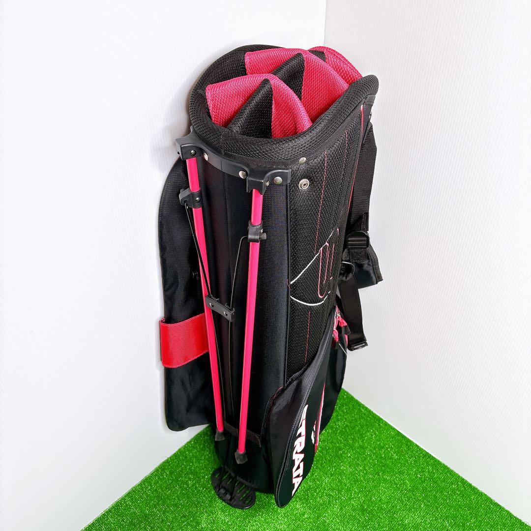 Callaway STRATA スタンド式 軽量 キャディバッグ　黒　ピンク