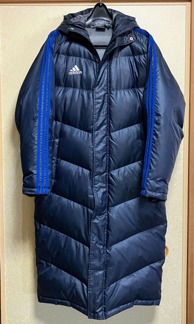 ★ adidas アディダス ネイビー ダウンコート ベンチコート M ★