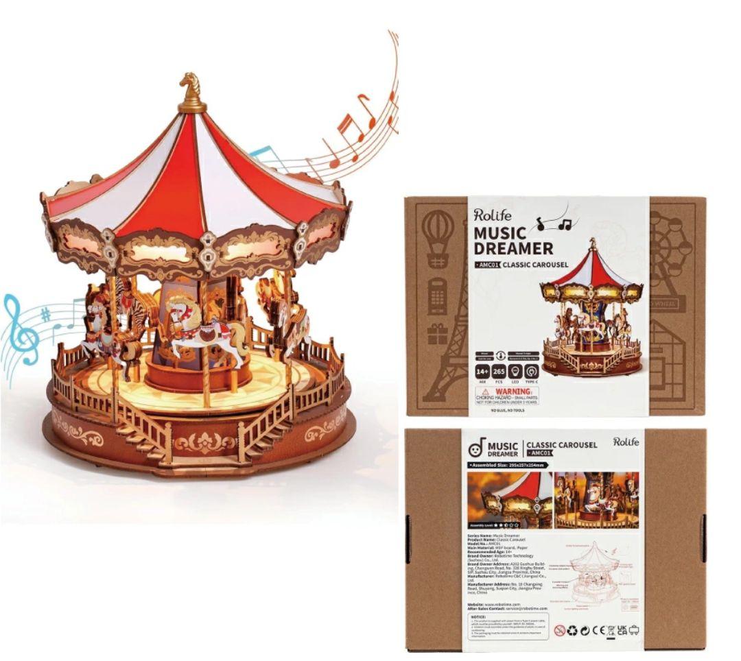 新品　Rolife　メリーゴーランド　ミュージックドリーマー　ウッドパズル