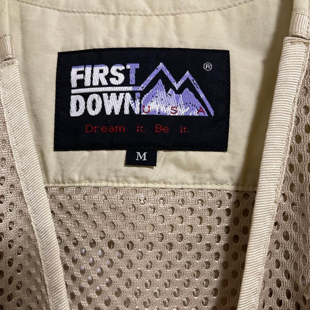 FIRST DOWN フィッシングベスト M ベージュ