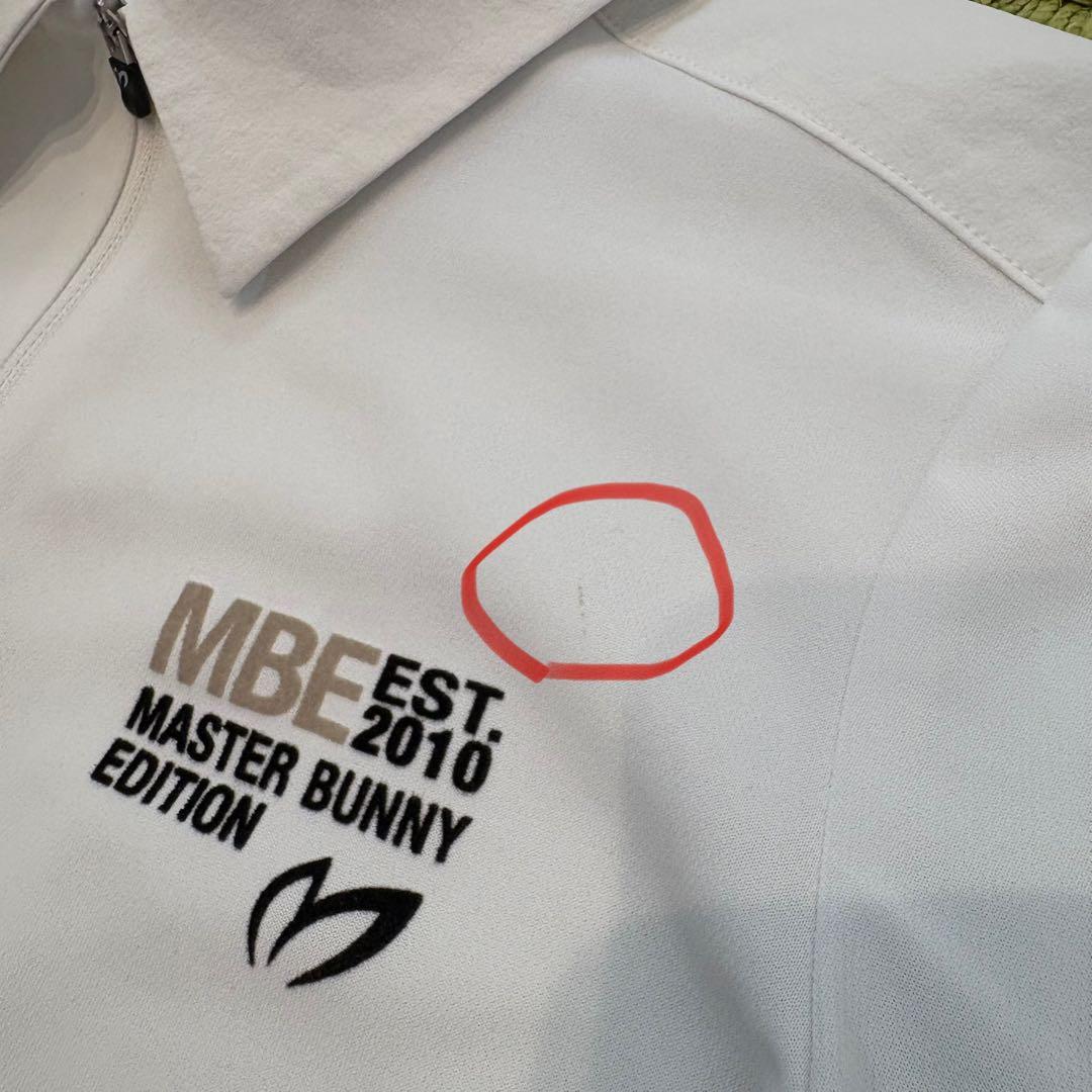 マスターバニーエディション ハーフジップtシャツ 半袖シャツ 白 ホワイト 0