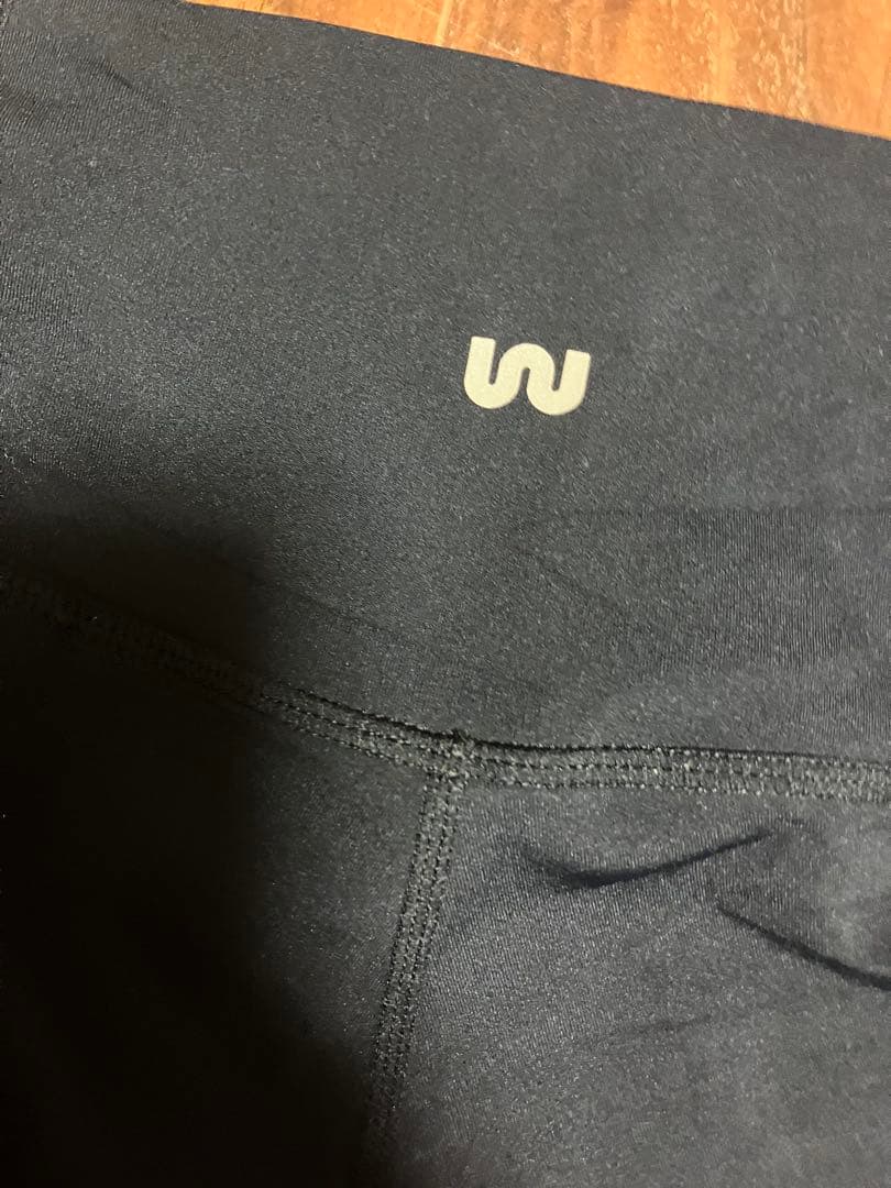 WERTHY COMBINATION LEGGINGS ブラック×ベージュ