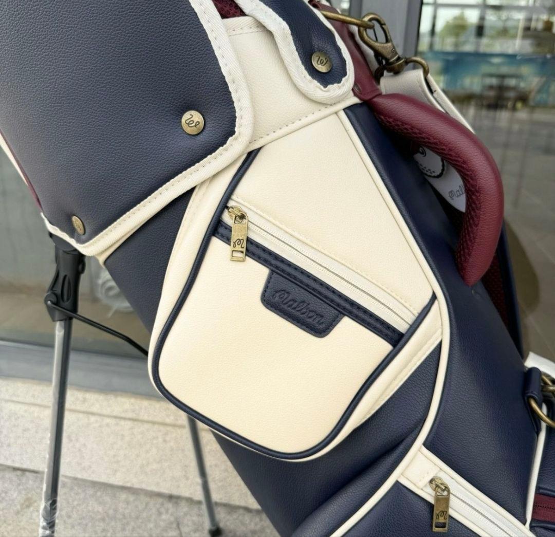 新入荷★マルボンゴルフキャディバッグスタンド式ネイビー