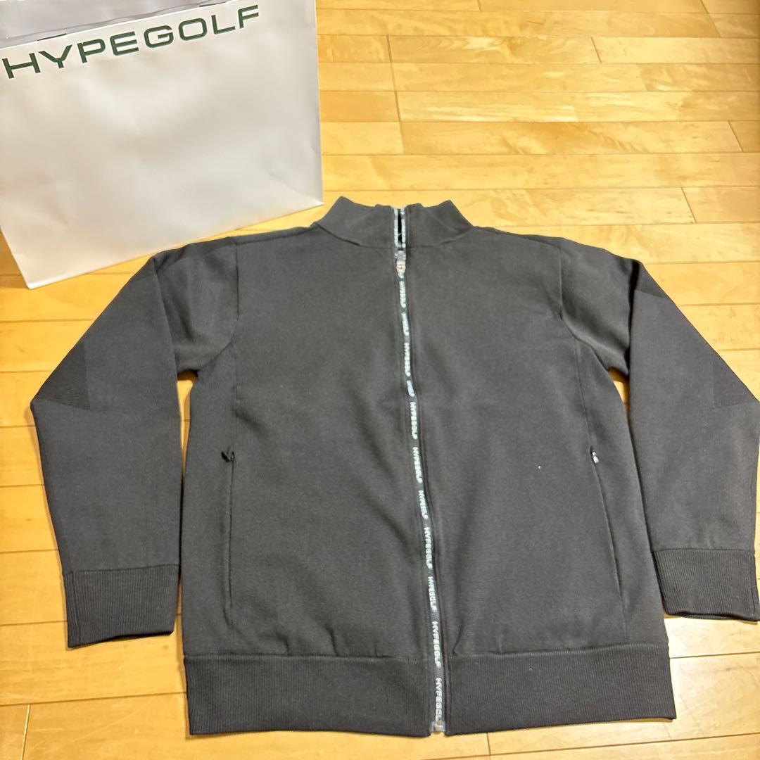 HYPEGOLFフルジップニットジャケット ブラック　L 定価36,300円