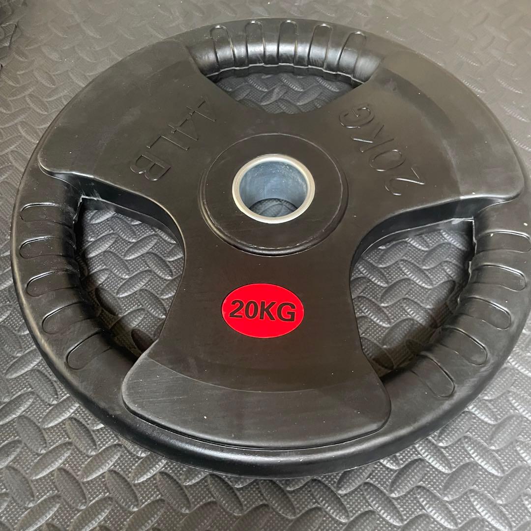 【送料無料】Φ50mm《20kg×2》ラバーバーベルプレートオリンピックシャフト