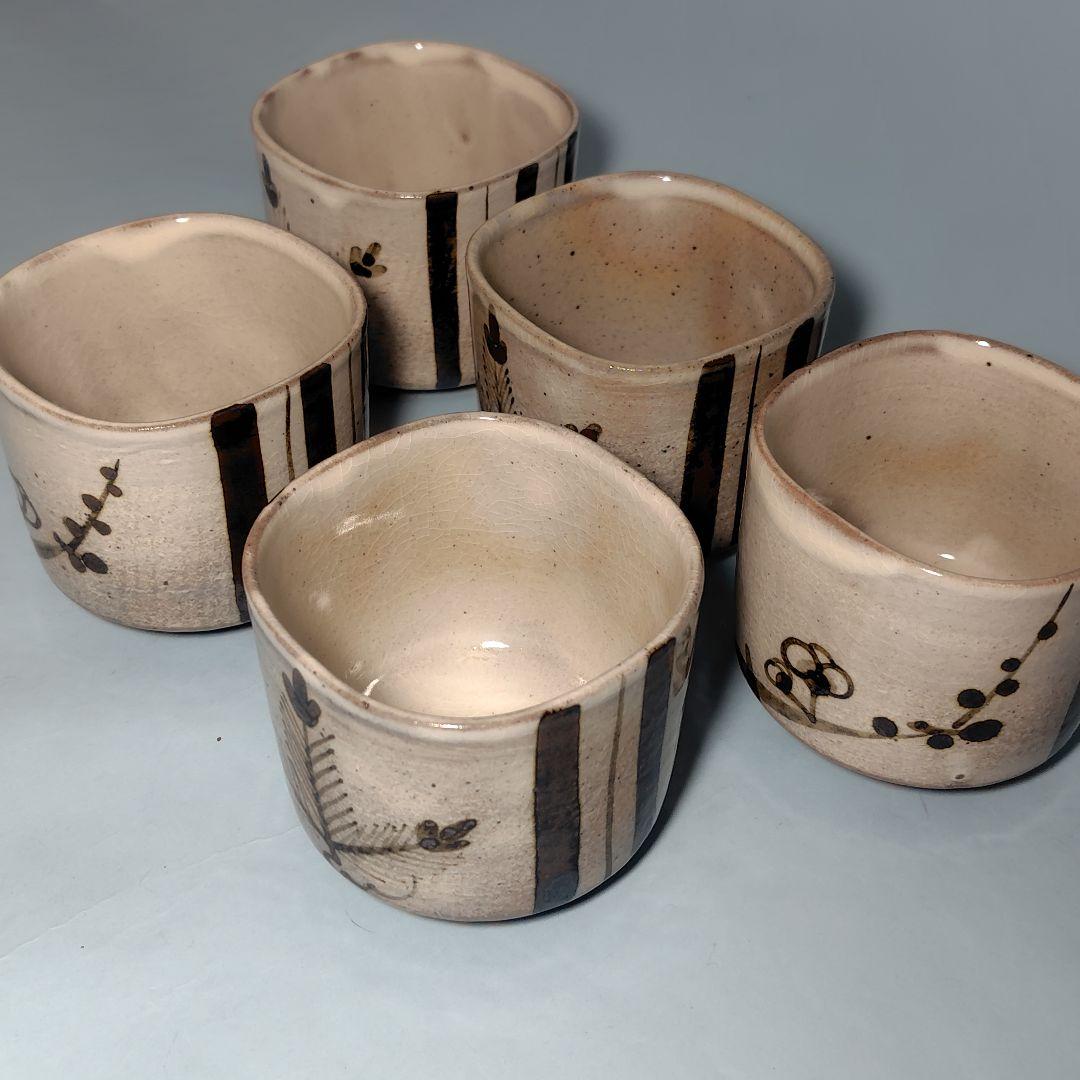 唐津絵粉引 中里太郎右衛門作向付 ５客組
