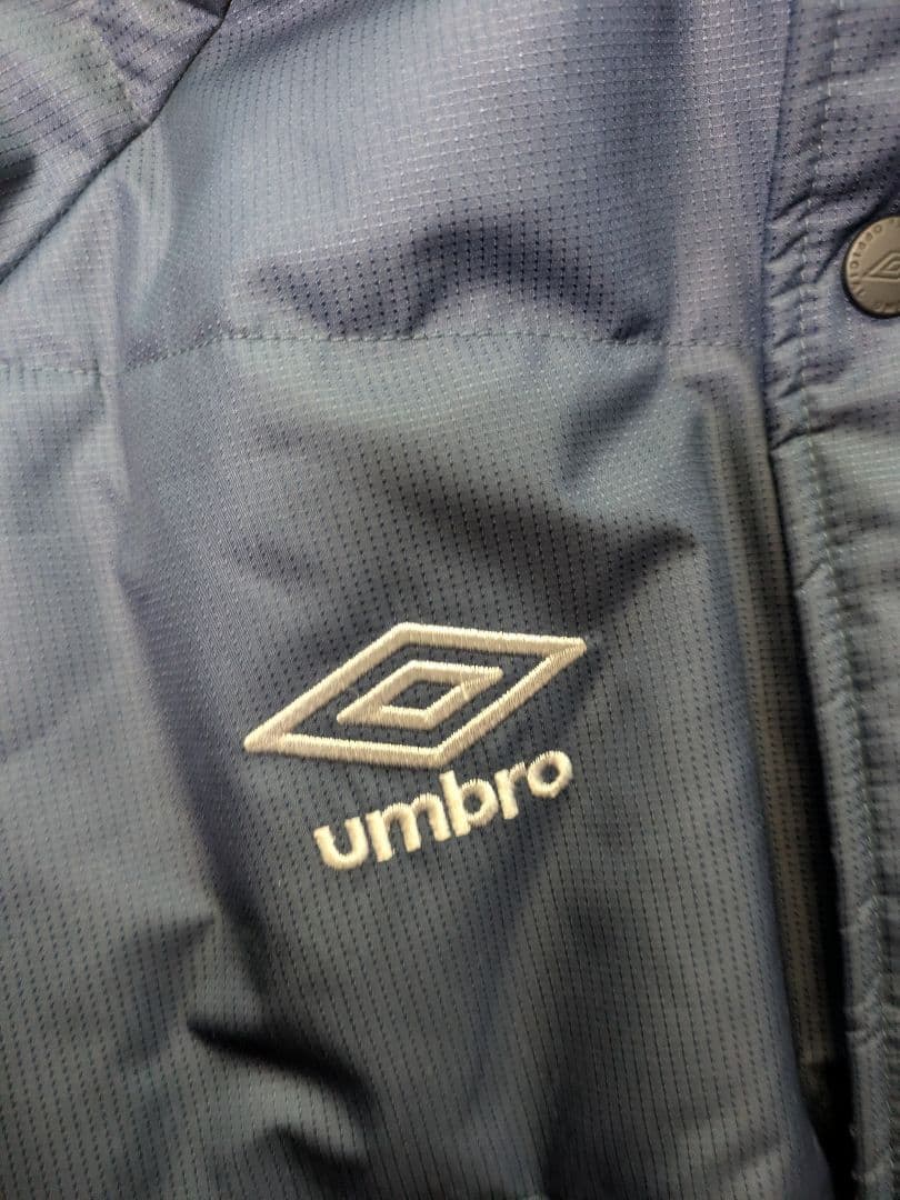 【試着のみ】umbro アンブロ　フード付き ロングベンチコート ネイビー　L