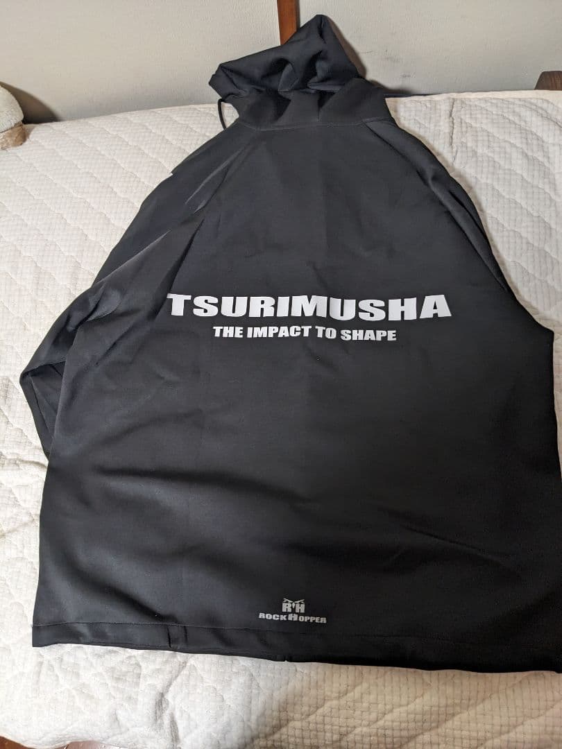TSURIMUSHA フィッシングスーツ 上下セット ブラック4L