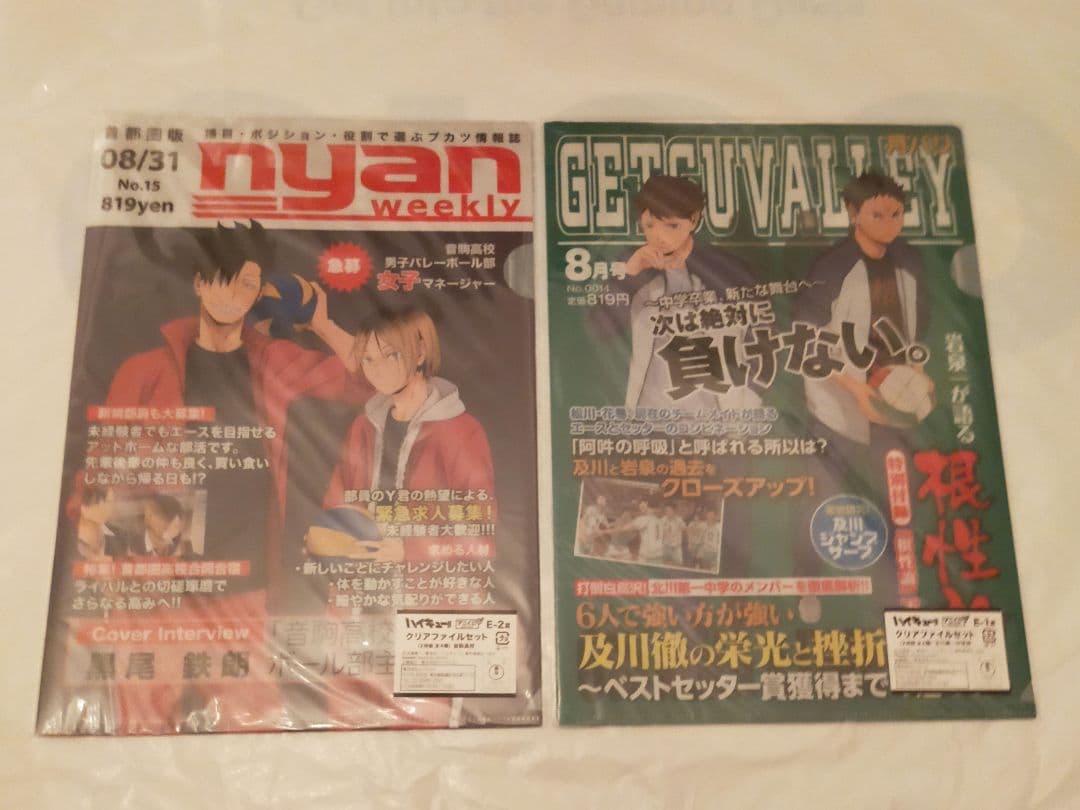 ハイキュー!!  及川徹 影山飛雄　アニくじ　クリアファイル
