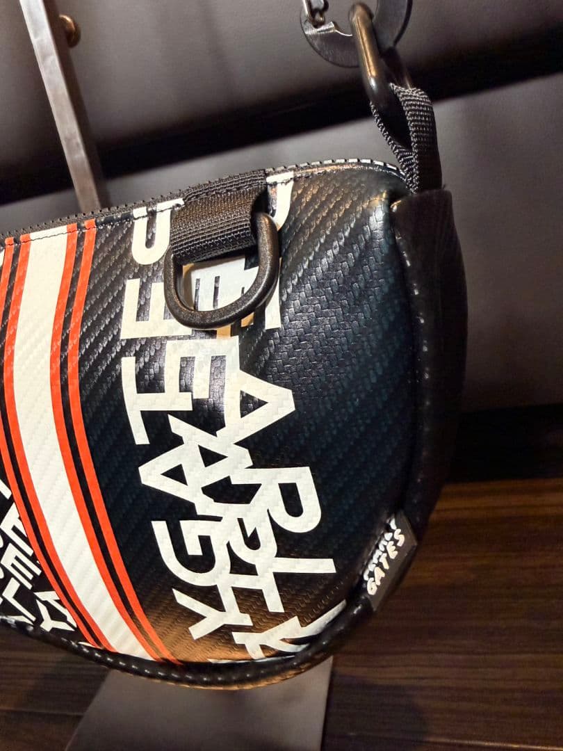 パーリーゲイツ ロゴパネル柄 ショルダーバッグ カートバッグ オレンジ