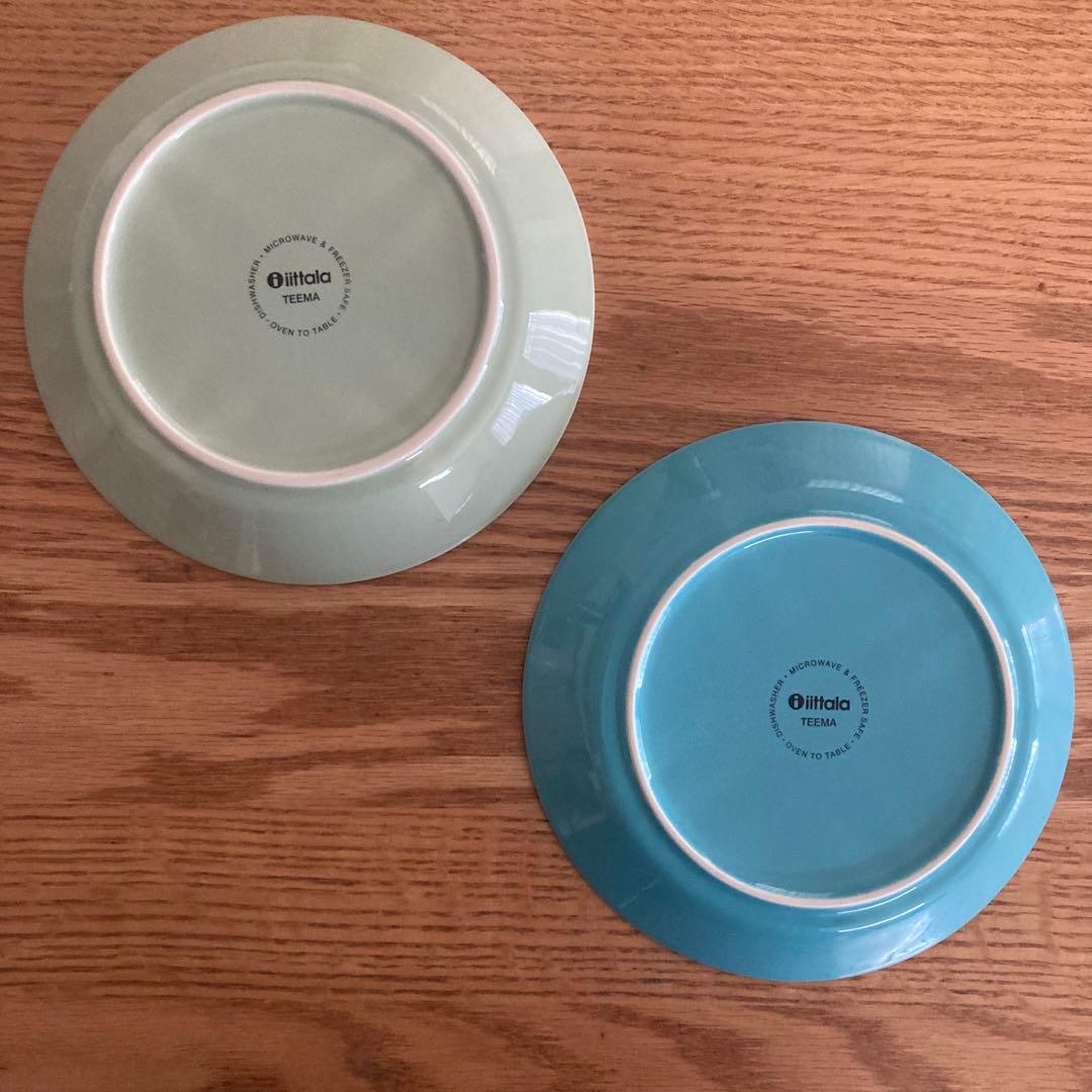 廃盤色◉フィンランド製◉イッタラ◉ティーマ17cm◉セラドングリーン&ターコイズ