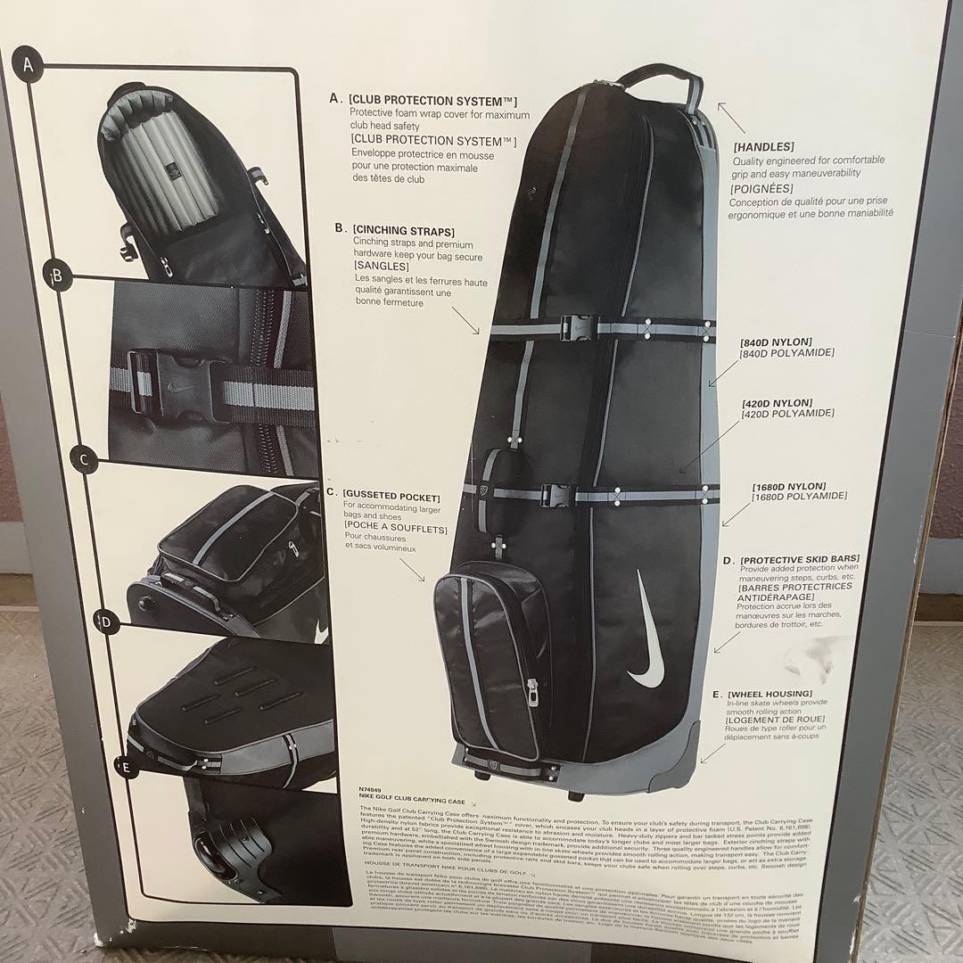 ナイキ　NIKE トラベルカバー　キャスター付き　ブラック