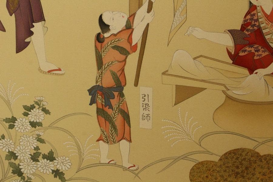 京都友禅染「染織の図」飯田耕作 藤工業所 制作(K-YC633)