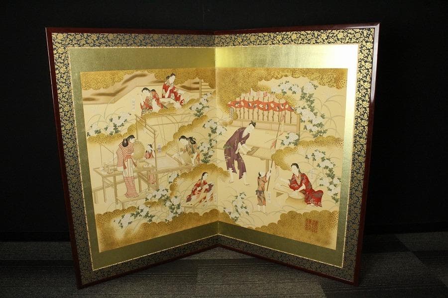 京都友禅染「染織の図」飯田耕作 藤工業所 制作(K-YC633)