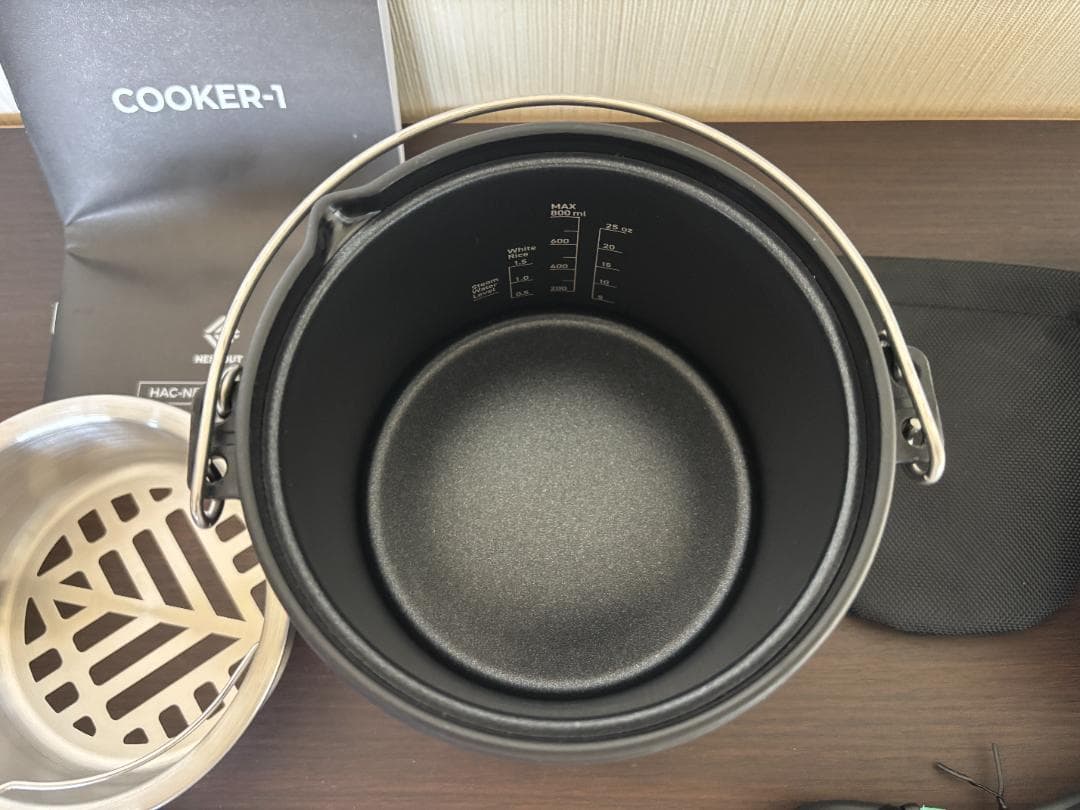 エレコム NESTOUTネストアウト 電気調理器 電気炊飯器COOKER-1黒