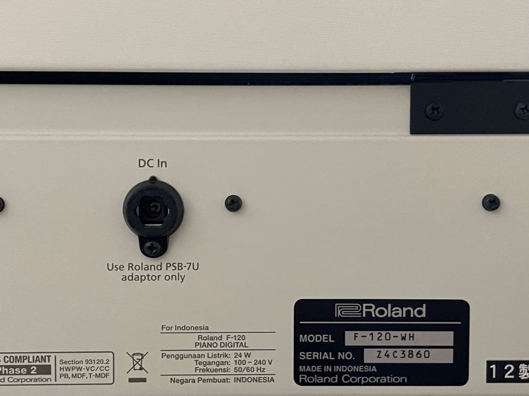 Roland F-120-WH ホワイト電子ピアノ　ローランド本体　白