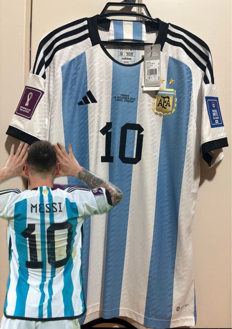 【伝説の一枚・新品】メッシ アルゼンチン代表 W杯決勝仕様 オーセンティック