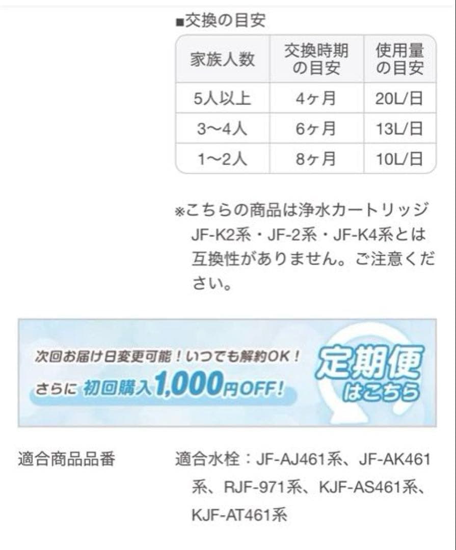 LIXIL 浄水カートリッジ　JF-k11