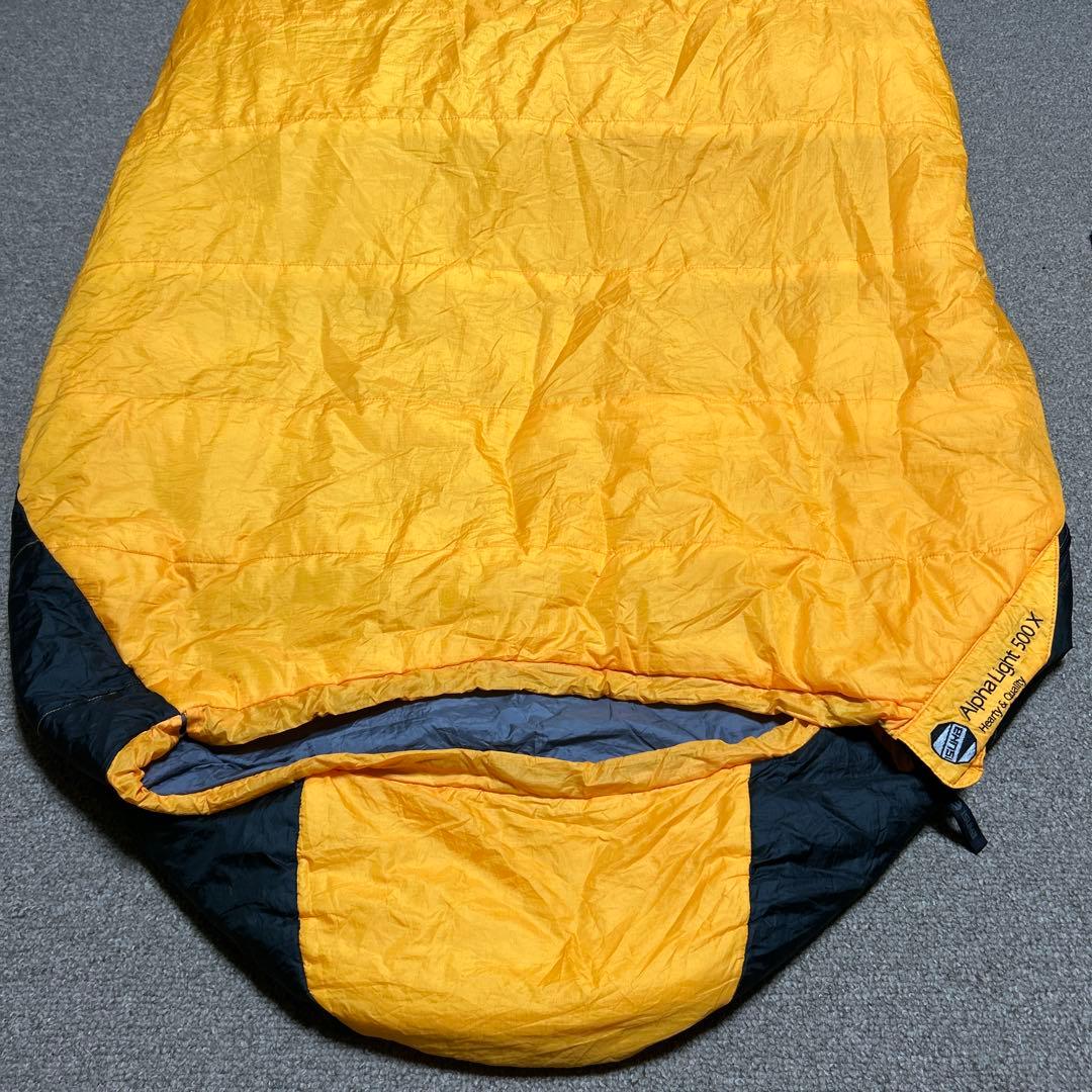 イスカ ISUKA アルファライト500X 寝袋 シュラフ 美品 専用袋あり