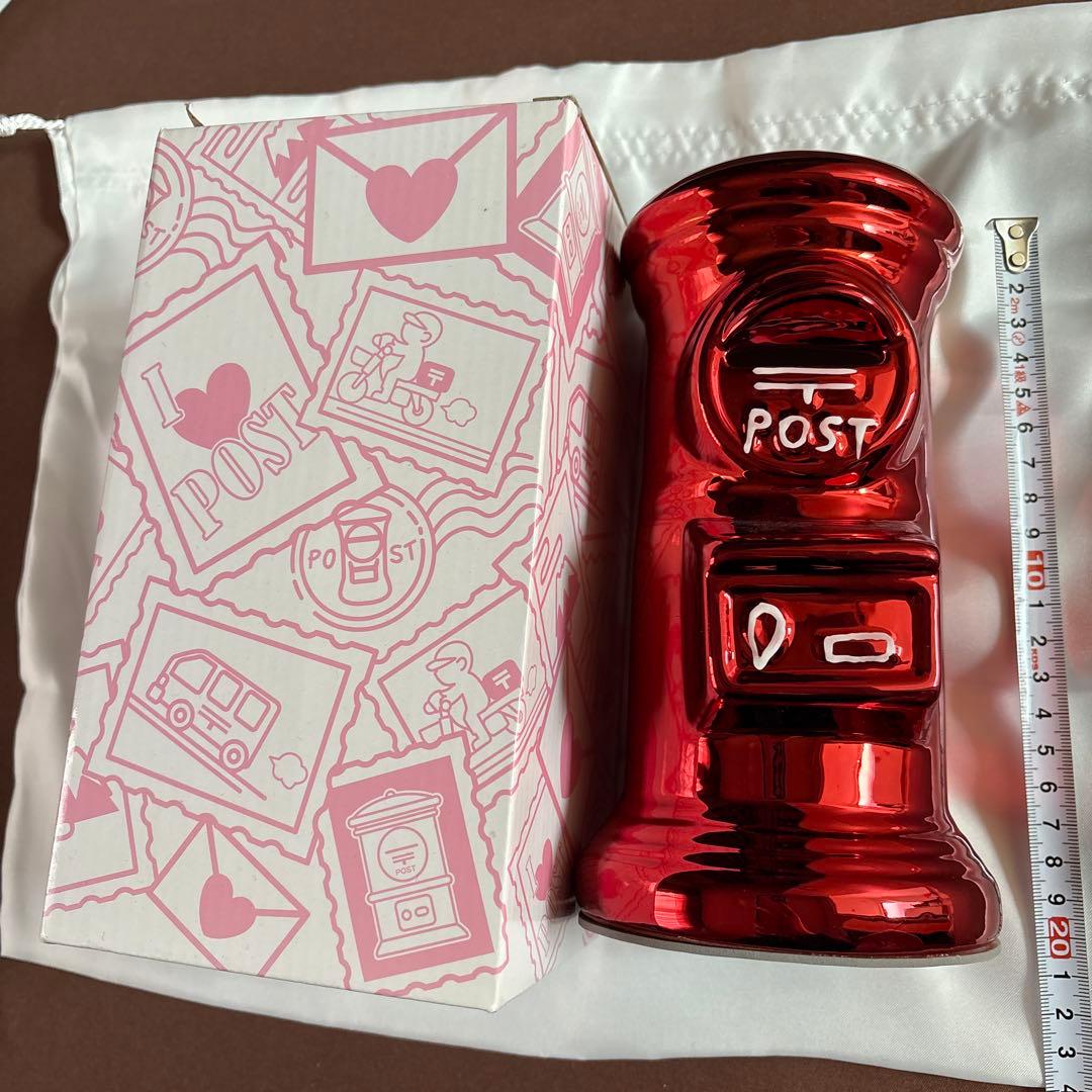 レア　希少　赤いポスト　郵便局　ノベルティグッズ　メタル　貯金箱
