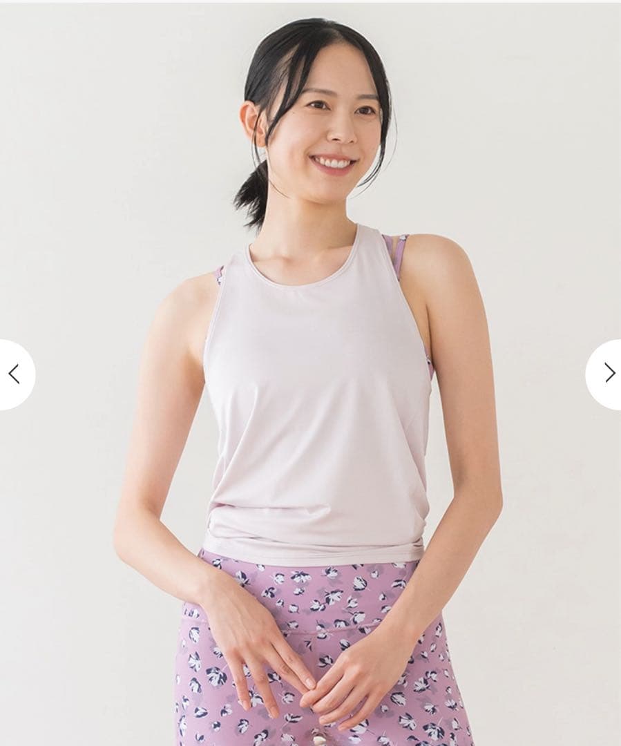 フラワープリントセパレートタンクトップ　M
