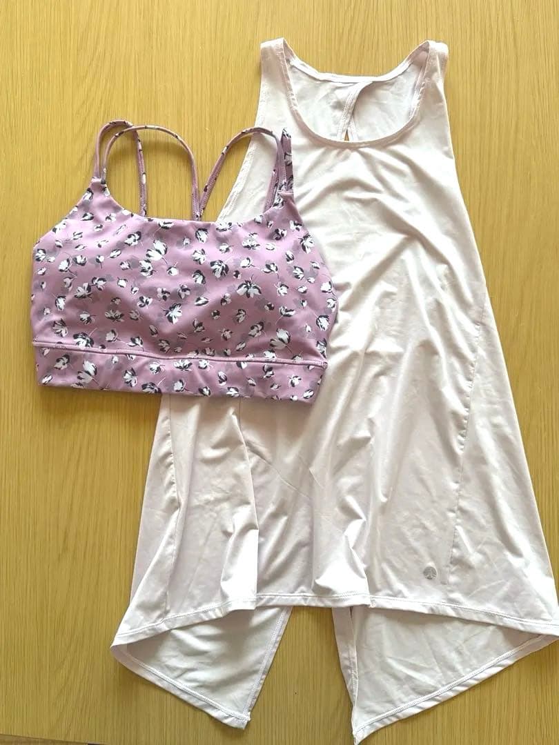 フラワープリントセパレートタンクトップ　M