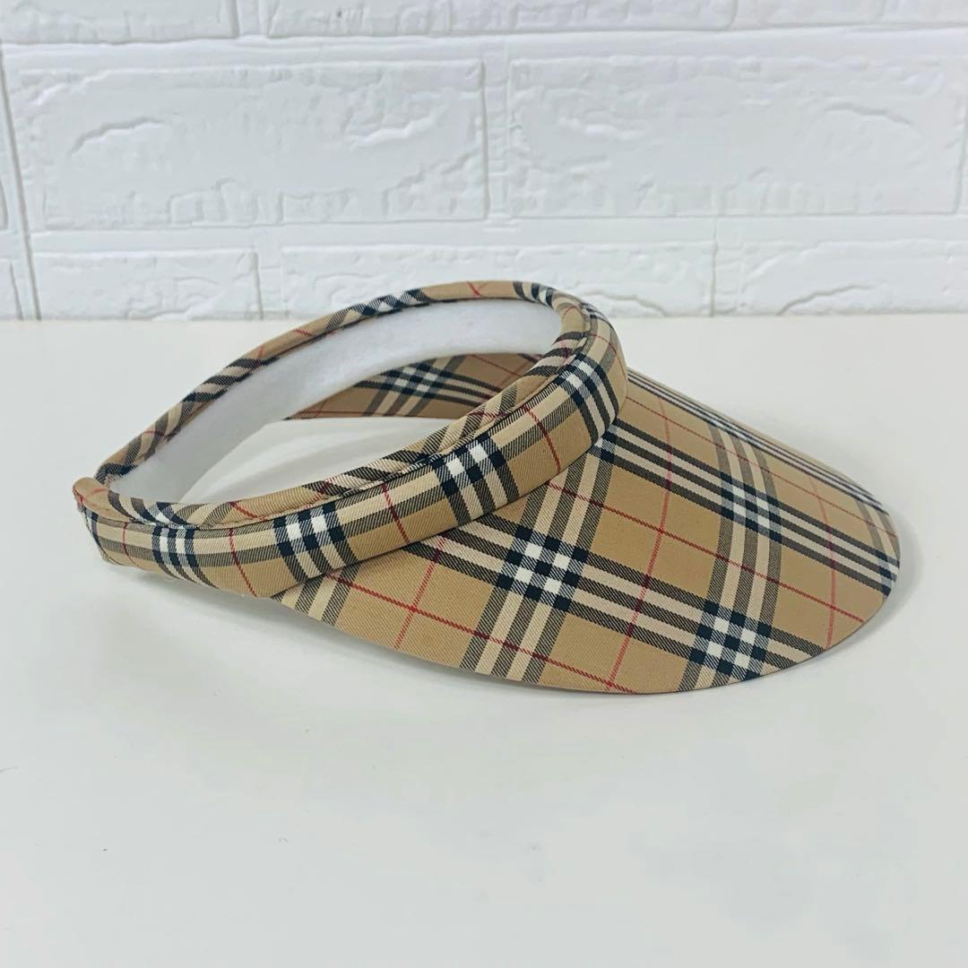 BurberryGolf バーバリーゴルフ サンバイザー ノバチェック　ベージュ