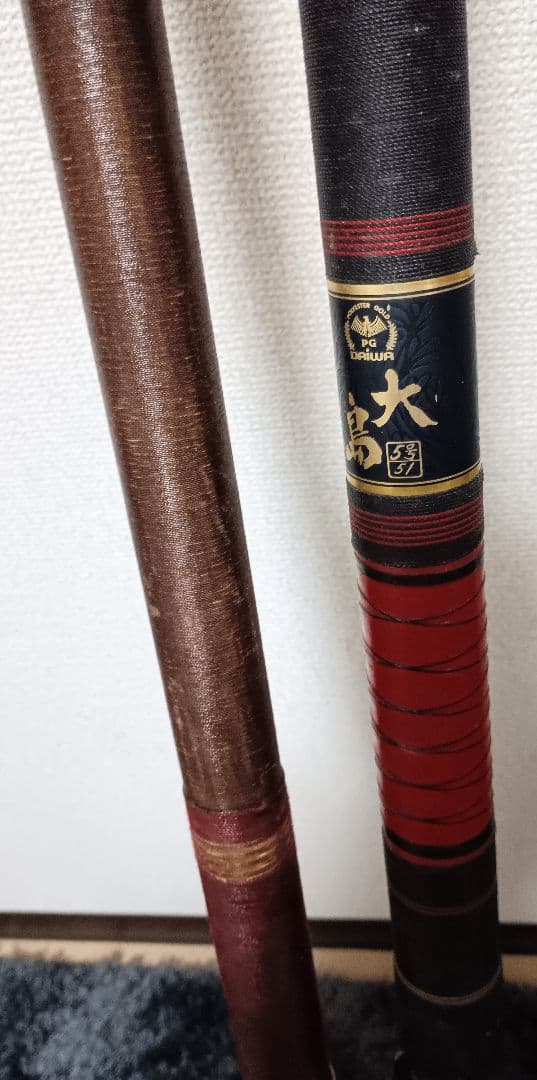 ダイワ大島5号5.1m&メーカー不明ヒラマサ竿まとめて2本