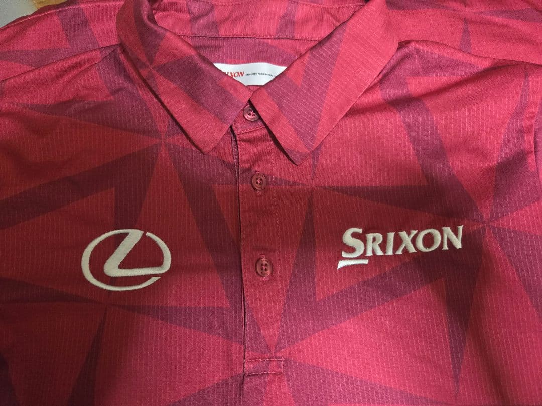 Srixon レクサス 赤 ゴルフポロ超美品L松山秀樹