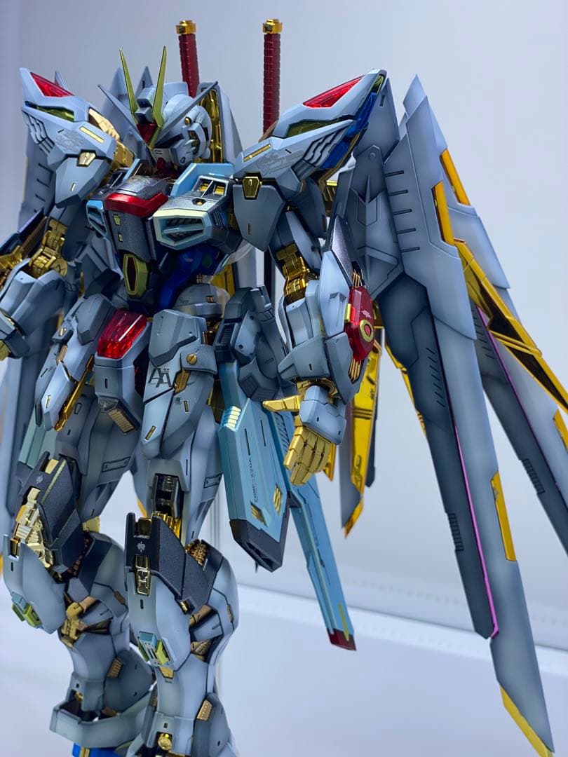 MGEXサイズ1/100ストライクフリーダム塗装完成品+ミッドナイトコーティング