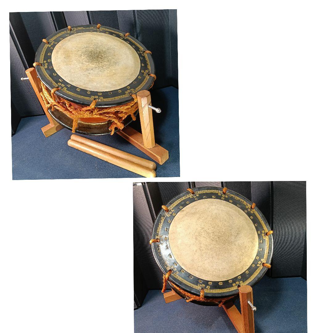 AP65 和太鼓 バチ 置台付 締太鼓 35cm 和楽器 打楽器 祭太鼓