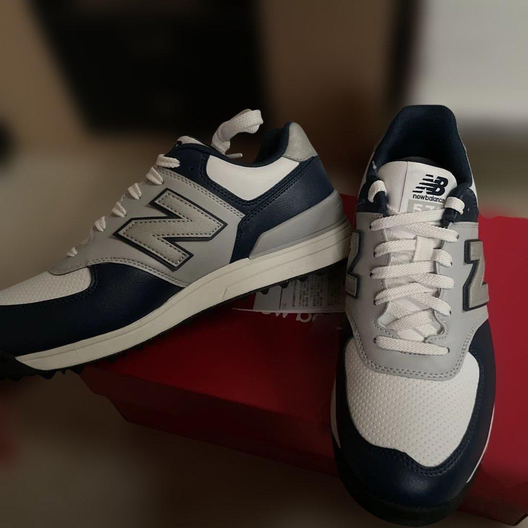 New Balance ML574 ネイビー/ホワイト ゴルフシューズ　24.5