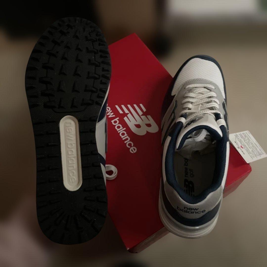 New Balance ML574 ネイビー/ホワイト ゴルフシューズ　24.5