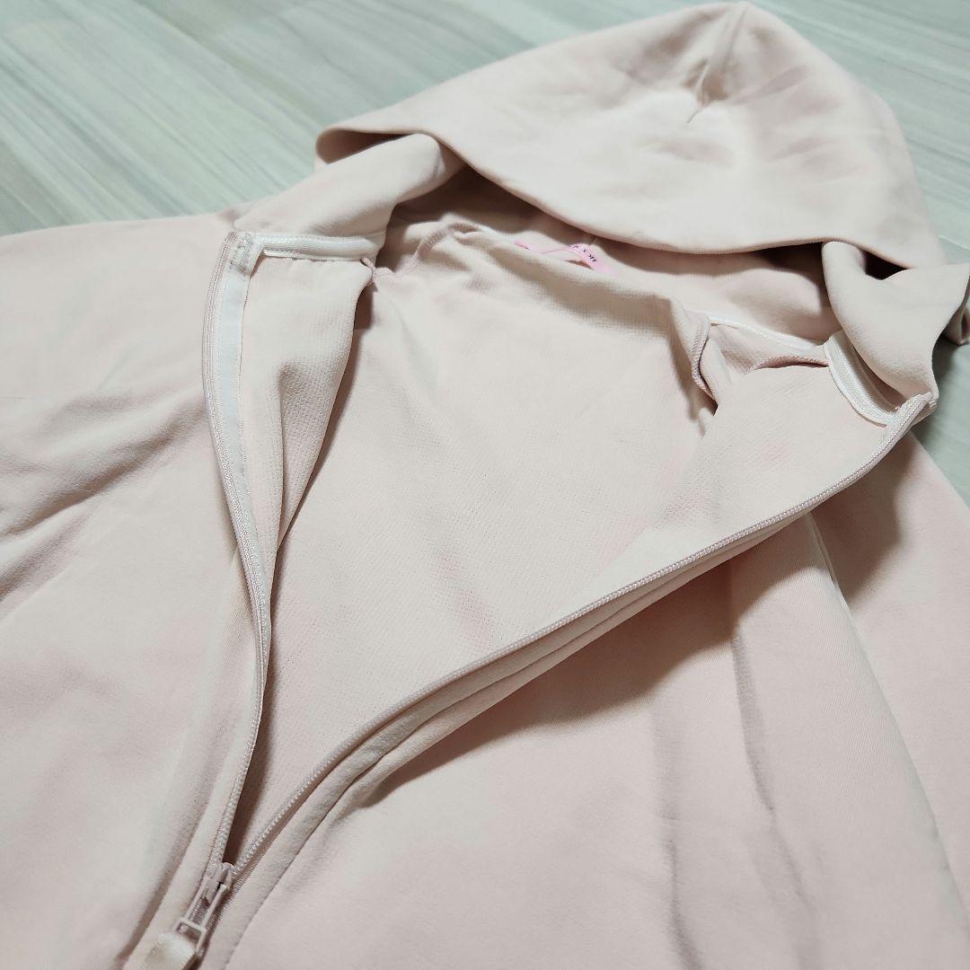 美品☆Chacott☆コンパクトフーデットジャケット M くすみピンク