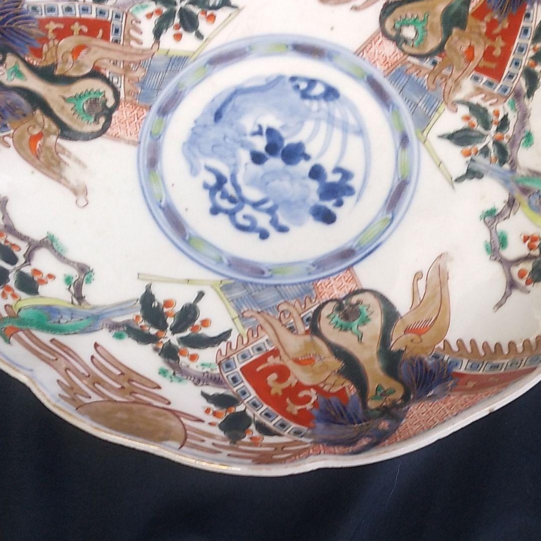 値下げ、古伊万里、骨董、金襴手、七寸皿