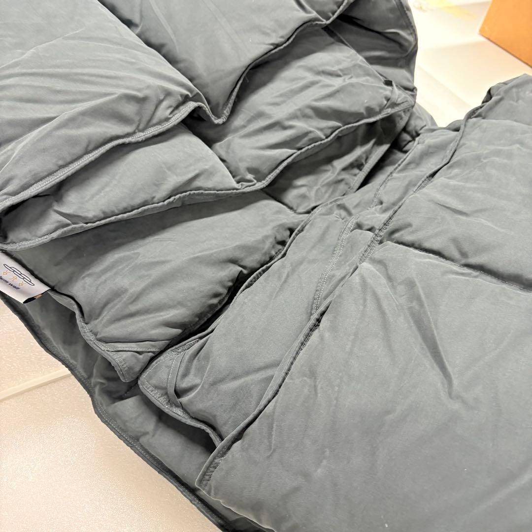 12開封済み　羽毛布団　170cmx200cmセミダブル　掛け布団　100％羽毛